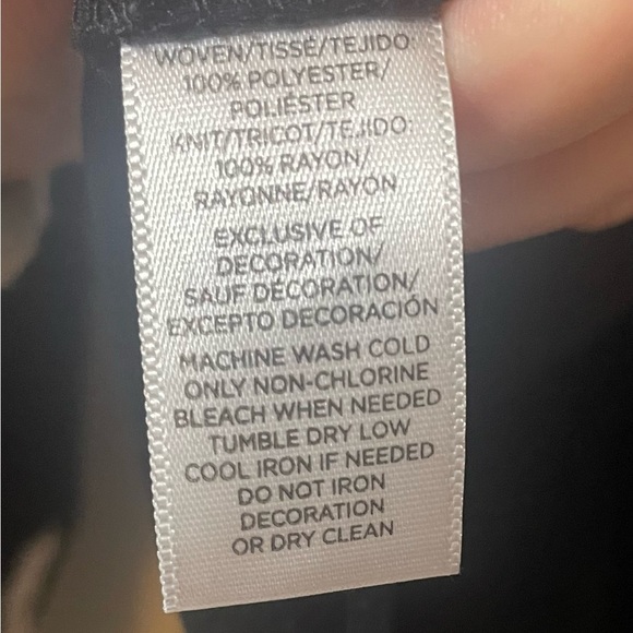 Loft Flowy Boho Embroidered Floral Long Sleeve Black Blouse Size Small Career - Picture 5 of 7